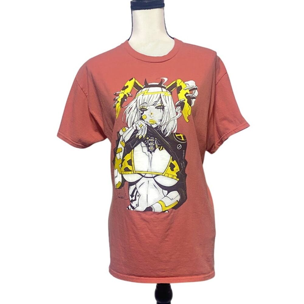 Spencers Godtail Anime T-Shirt Women's Orange Large Short Sleeve